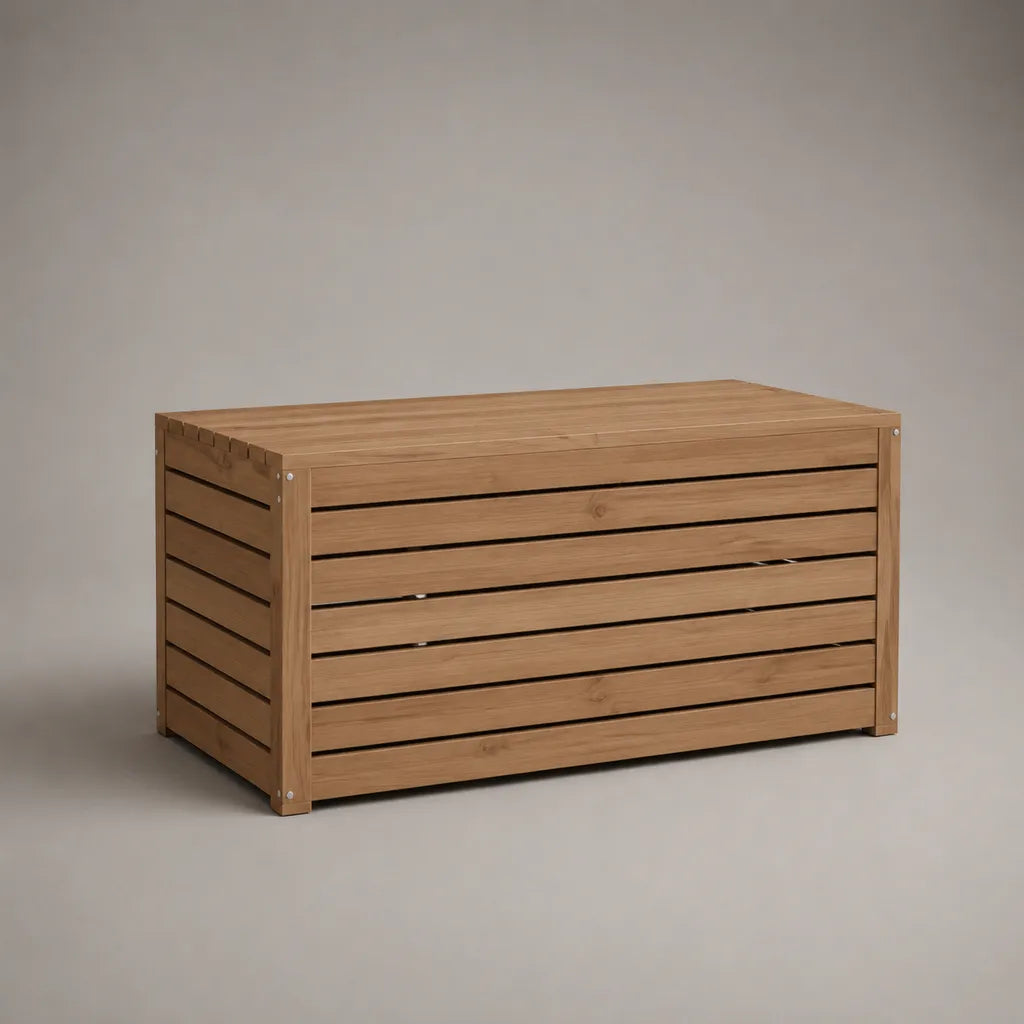 Scatola esterna in legno, marrone naturale, 120 × 50 × 60 cm