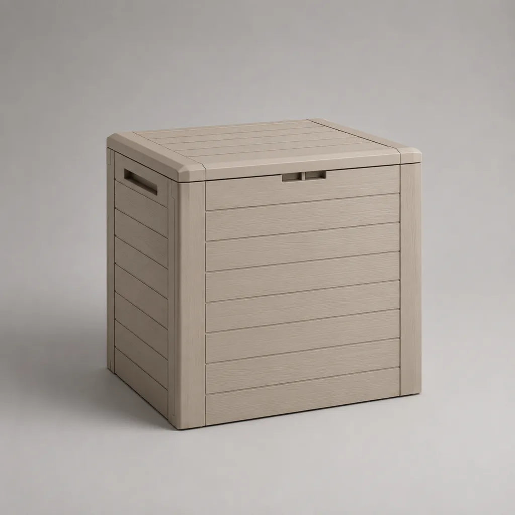 Scatola esterna verticale in polipropilene beige, 60 × 55 × 68 cm, 160 L
