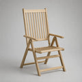 Sedia pieghevole in legno naturale, 58 × 68 × 110 cm
