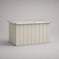 Cassa da giardino rettangolare beige in acciaio zincato, 430 L, 120 × 65 × 73 cm