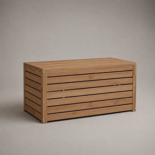 Scatola esterna in legno, marrone naturale, 120 × 50 × 60 cm